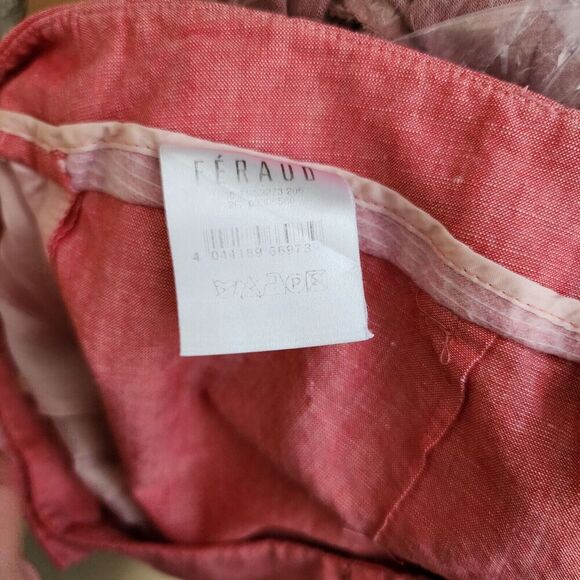 LOUIS FERAUD Women's Linen Virgin Wool Blend Straight Leg Knit Pants SIZE 12 EUC - Picture 12 of 12